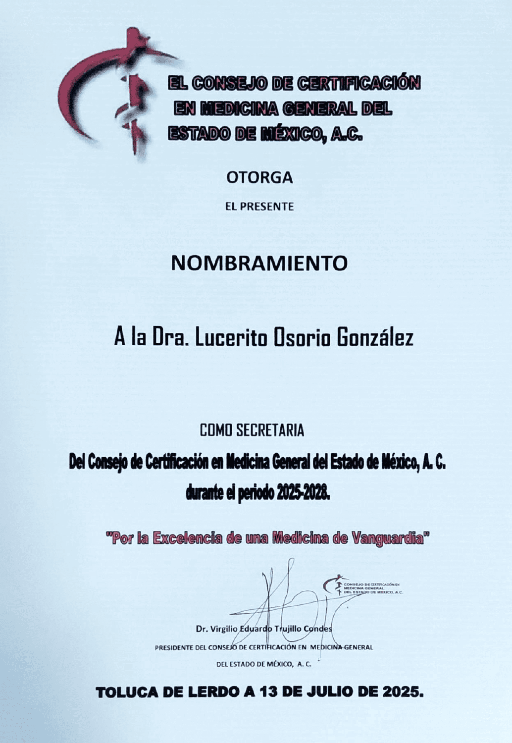 Secretaria del Consejo de Certificación en Medicina General